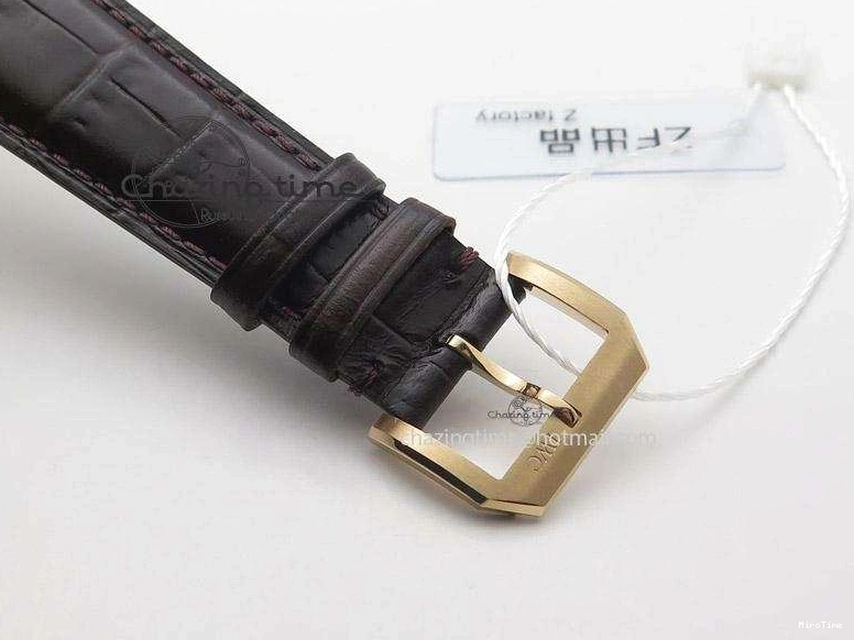 MIROTIME 0422 Compact Portuguese IW545409 RG ZF 1:1 Best Edition White Dial On Brown Leather Strap A 7336